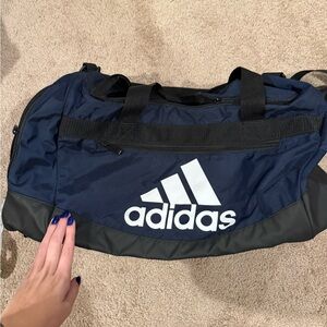 Adidas Blue and Black Men's Duffel Bag
